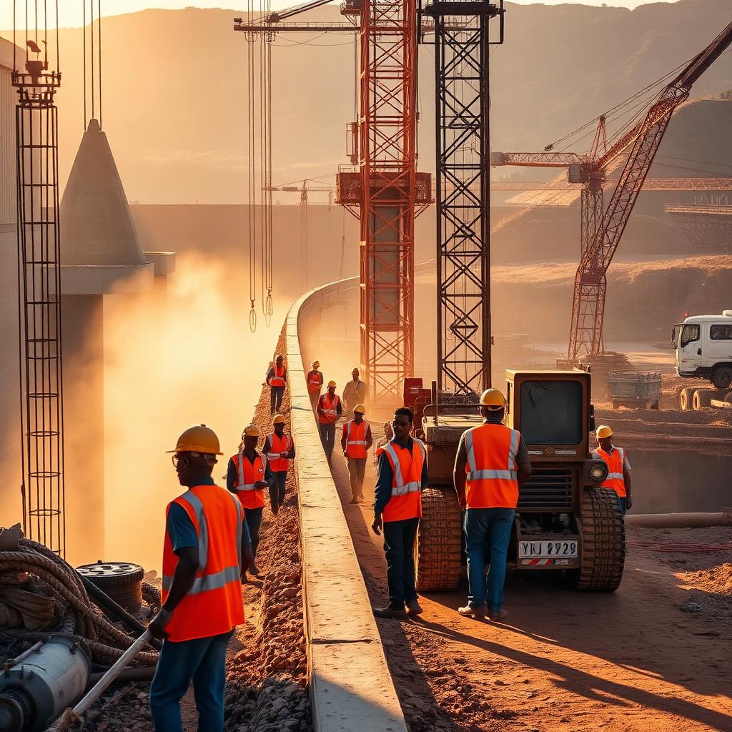 GilBay construction crew on a large civil works site in Zambia